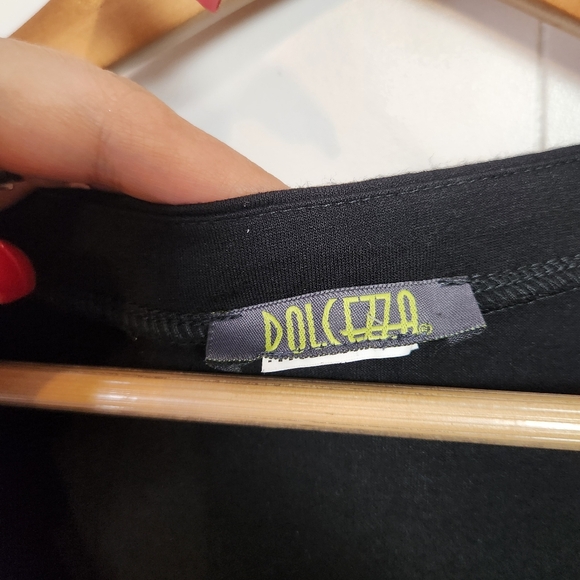 Y2K Whimsigoth Red Black Tunic Mini Dress Dolcezza Long Sleeve Size Small Goth - Picture 8 of 12